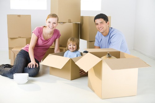 Business relocation team organising an office move in South London