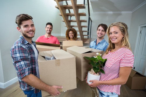 Packing boxes and furniture moving support for a flat move in Elephant and Castle