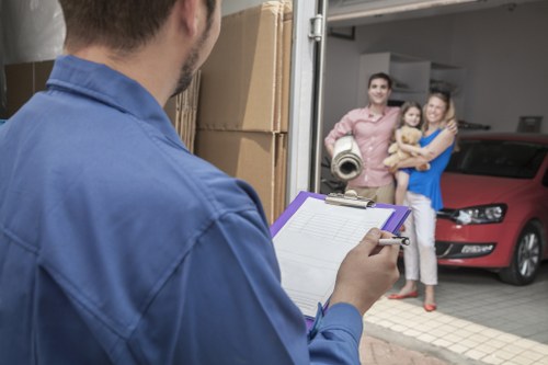 Commercial relocation materials and furniture for a South London removal job