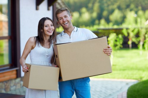 Commercial removals team working in south London